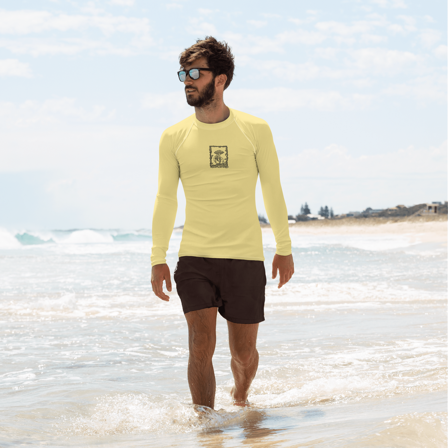 Men's Rashie - Mushroom Yellow