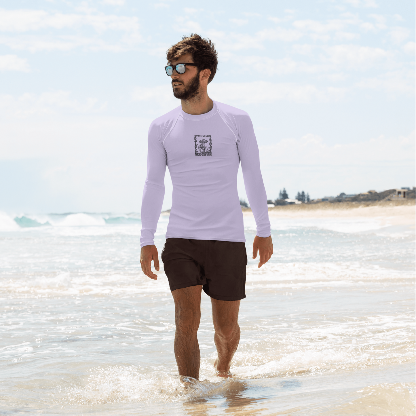 Men's Rashie - Mushroom Lavender