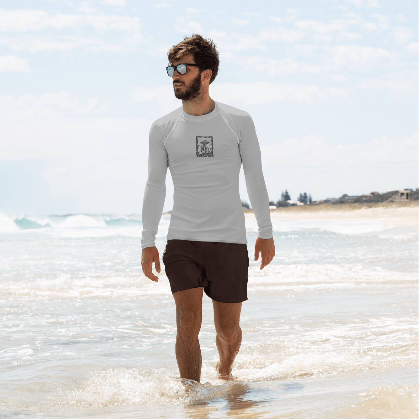Men's Rashie - Mushroom Grey