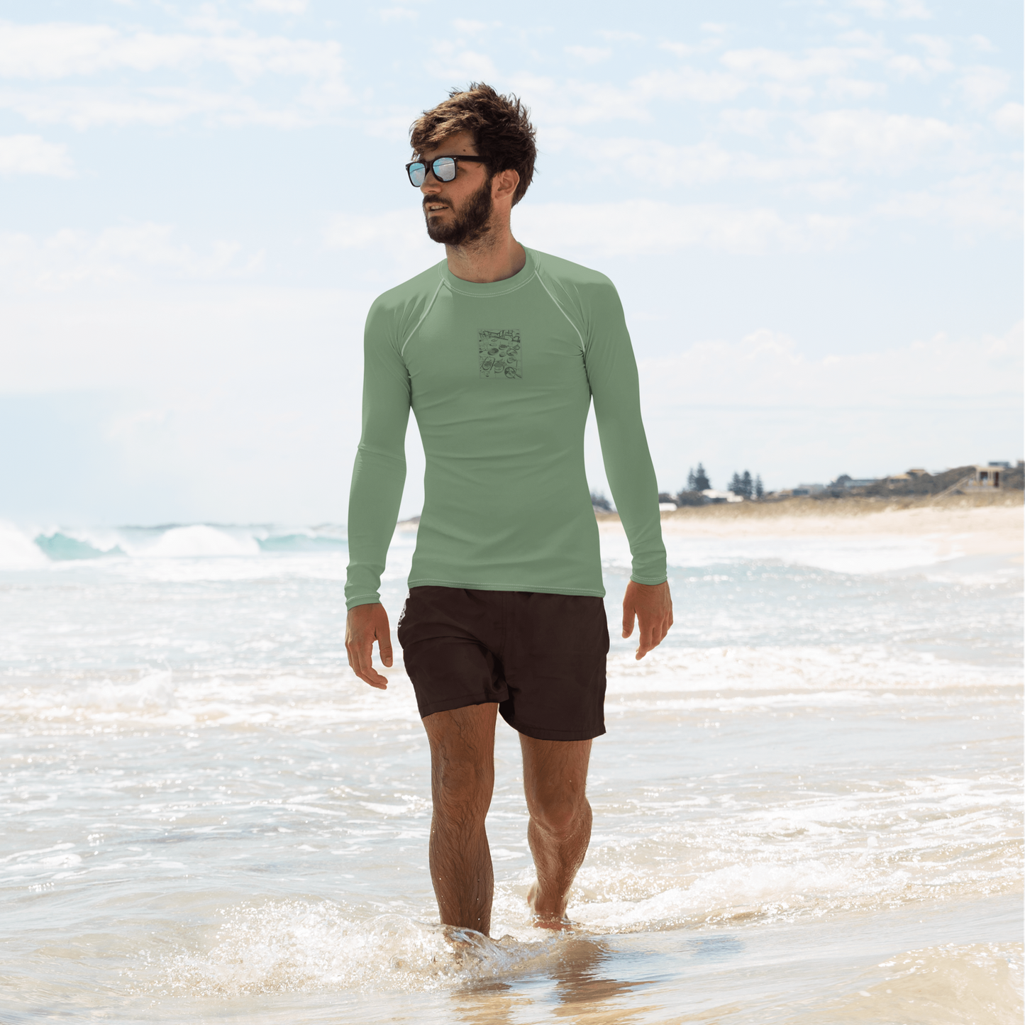 Men's Rashie - Dinner Dust Green