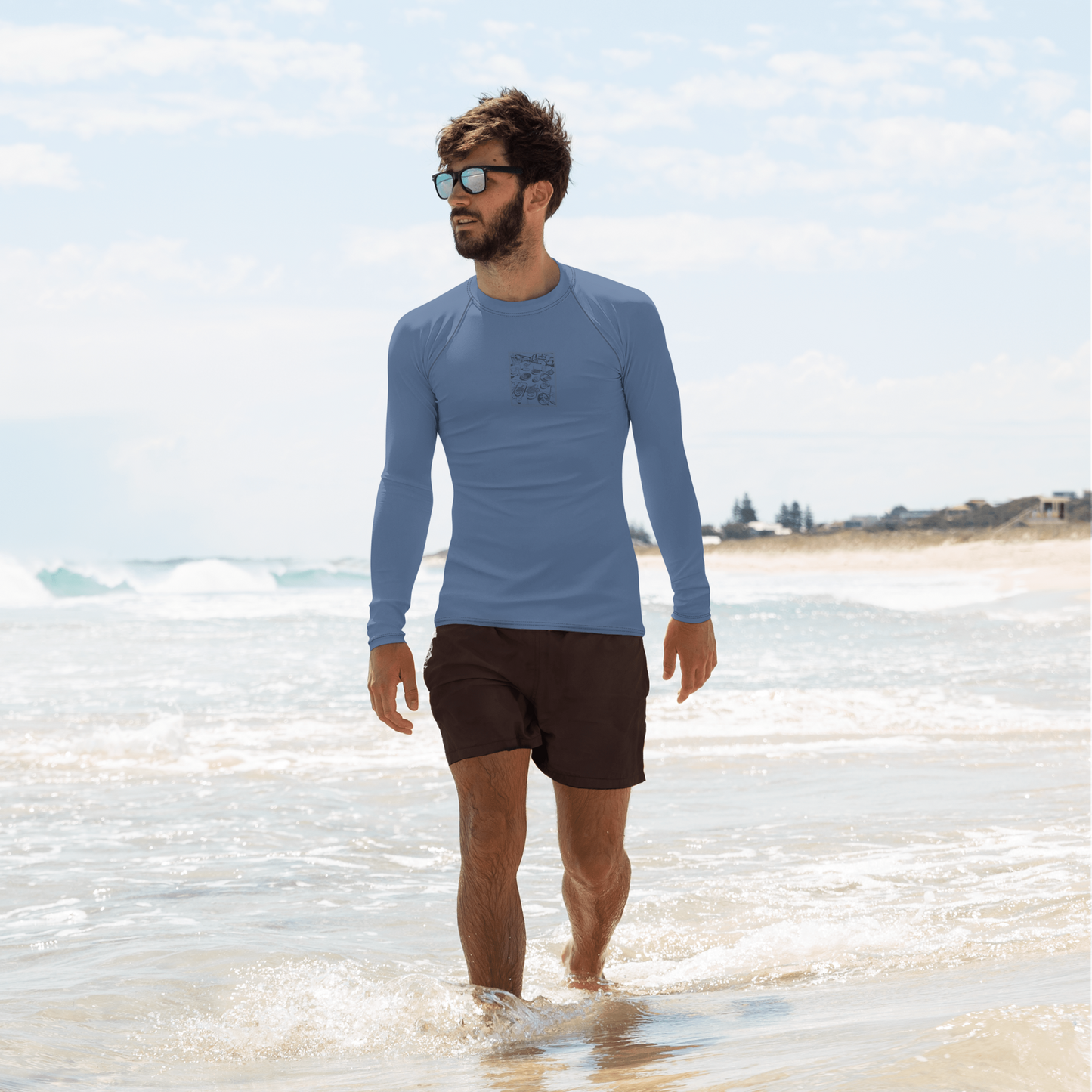 Men's Rashie - Dinner Dust Blue