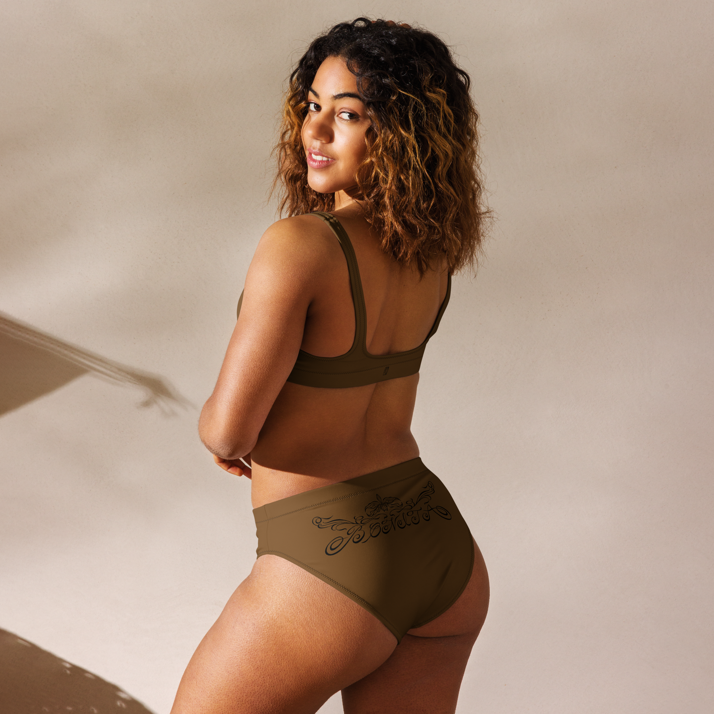 Karleth high-waisted bikini - Brown