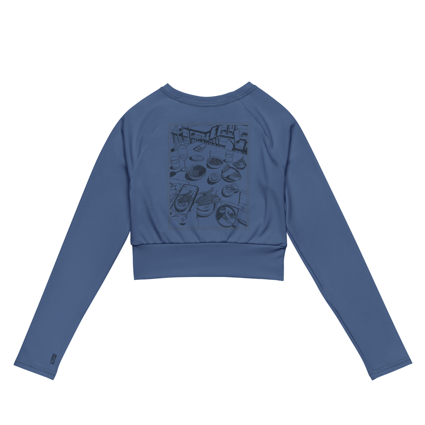 Cropped Rashguard Dinner - Dust Blue