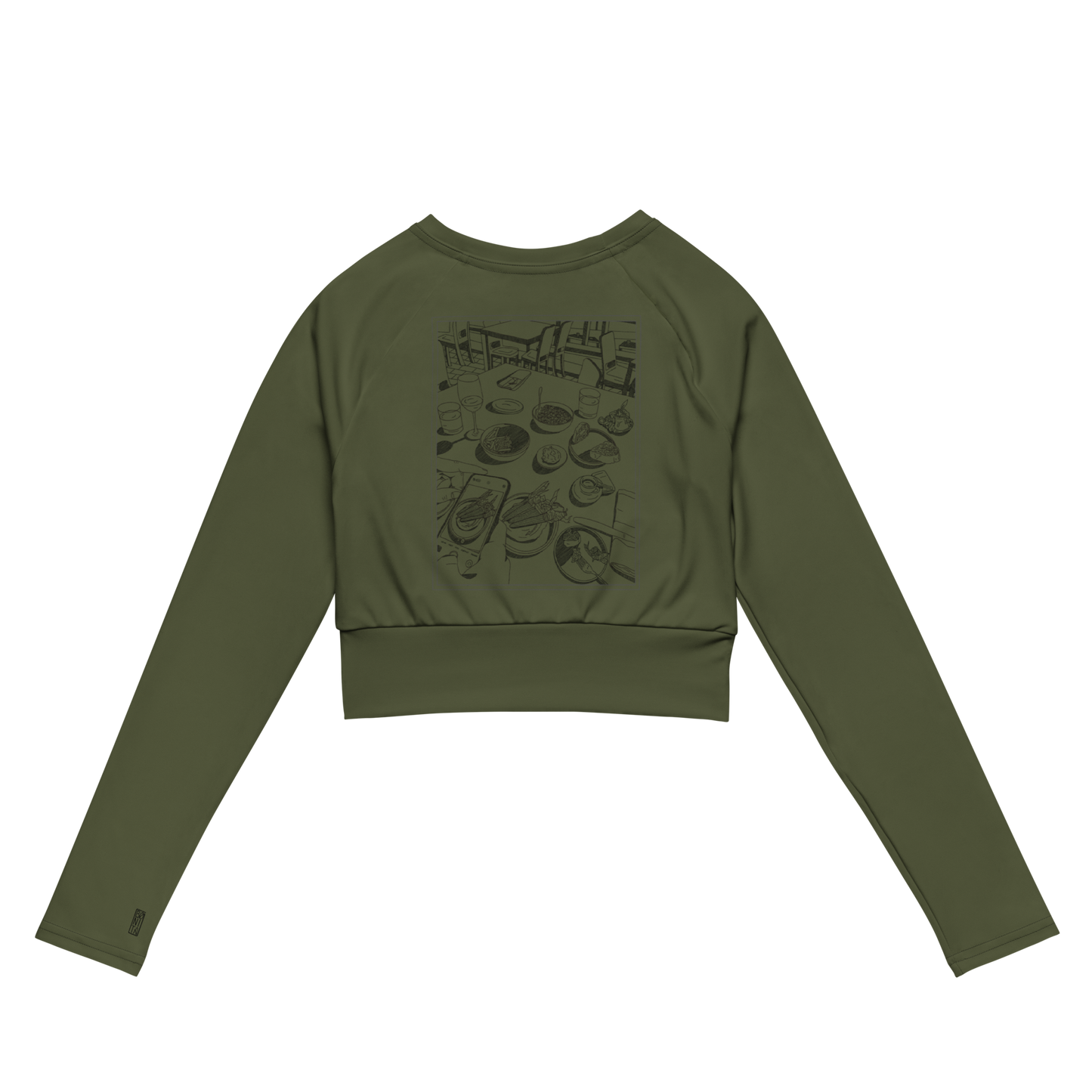 Cropped Rashguard Dinner - Green