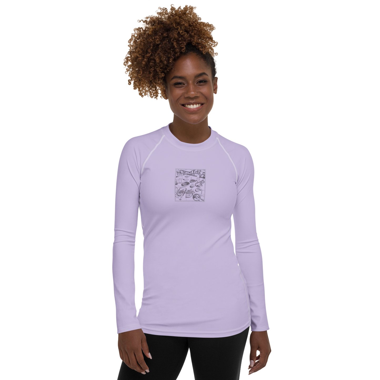Women's Rashie - Dinner Lavender