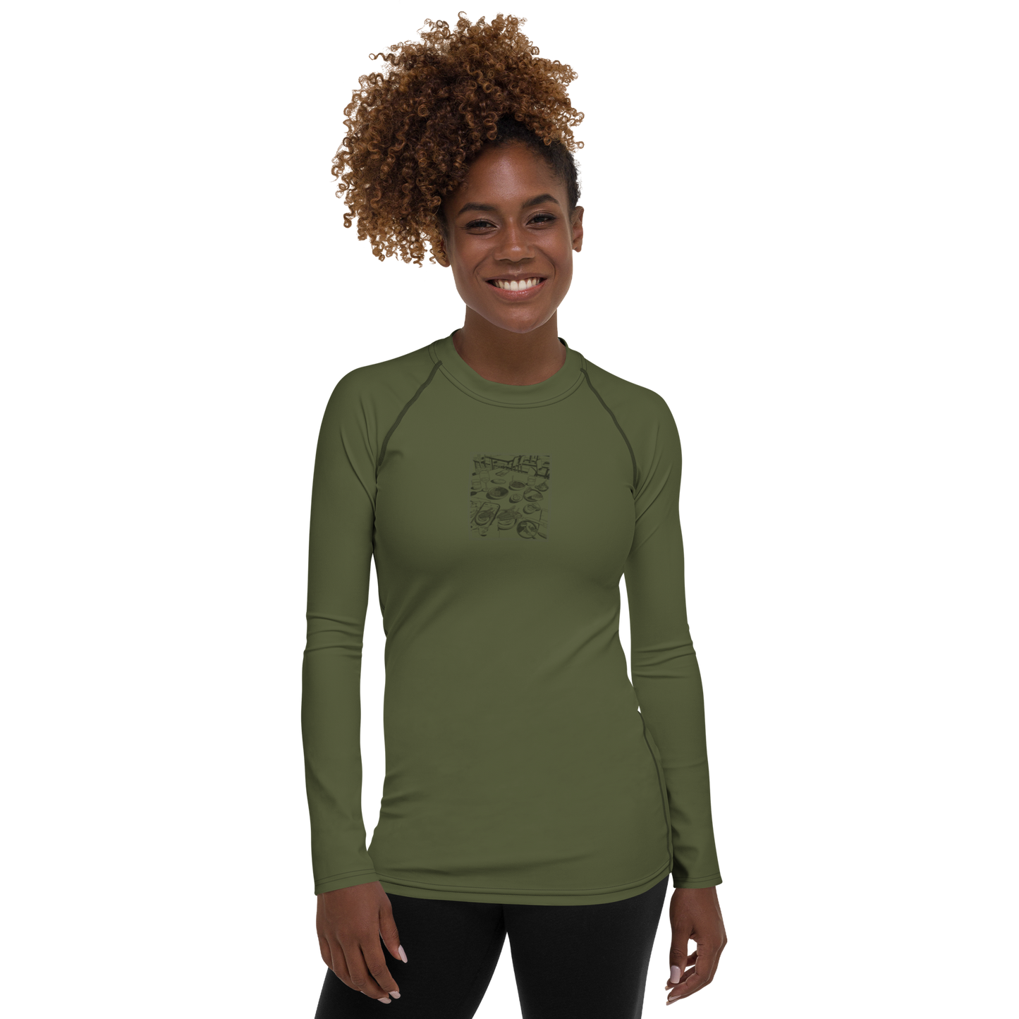 Women's Rashie - Dinner Green