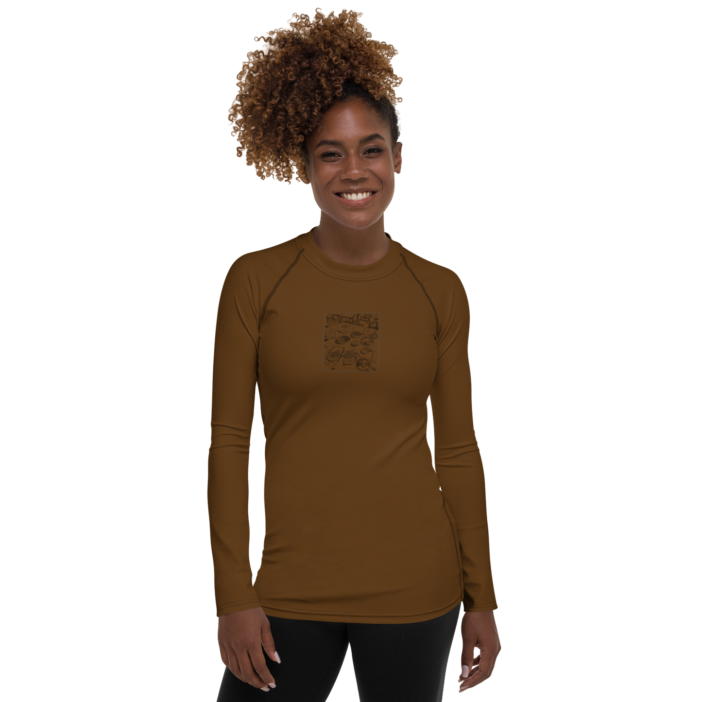 Women's Rashie - Dinner Brown