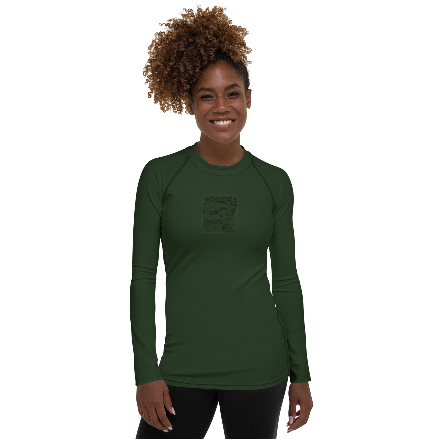 Women's Rashie - Dinner Dark Green