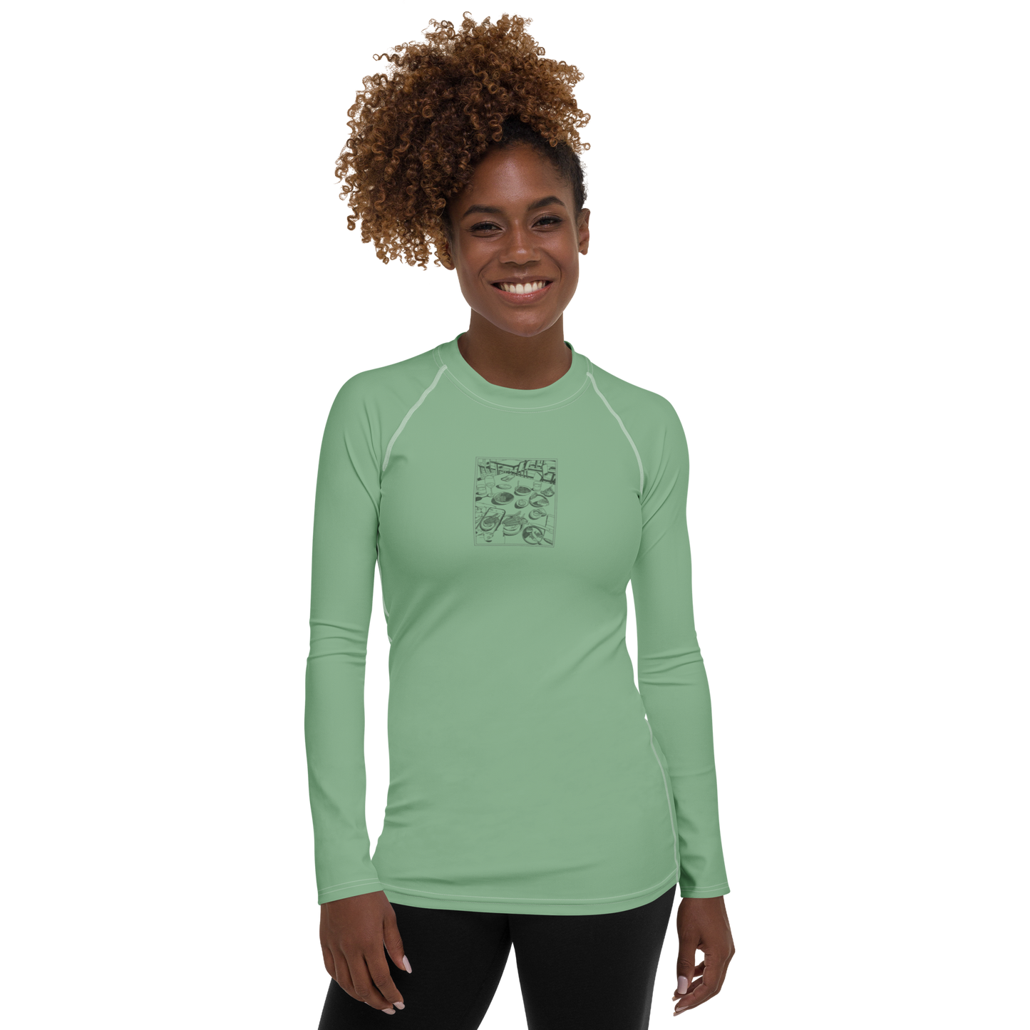 Women's Rashie - Dinner Light Green