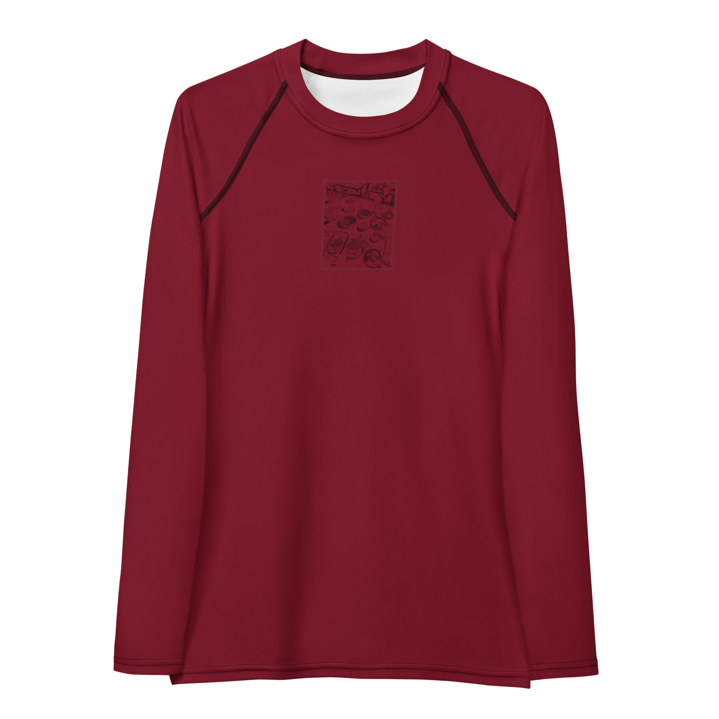 Women's Rashie - Dinner Burgundy