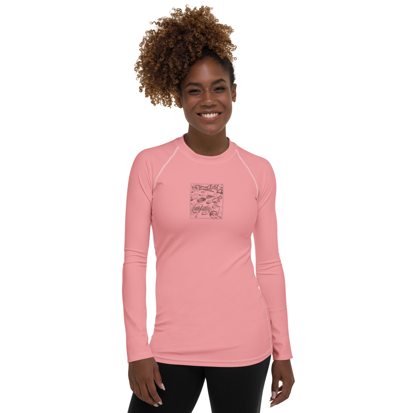 Women's Rashie - Dinner Pinkish