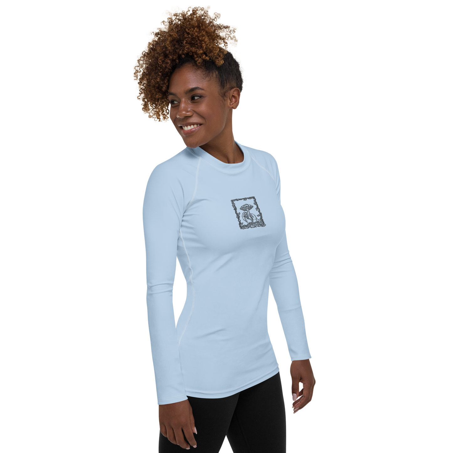 Women's Rashie - Mushroom Light Blue