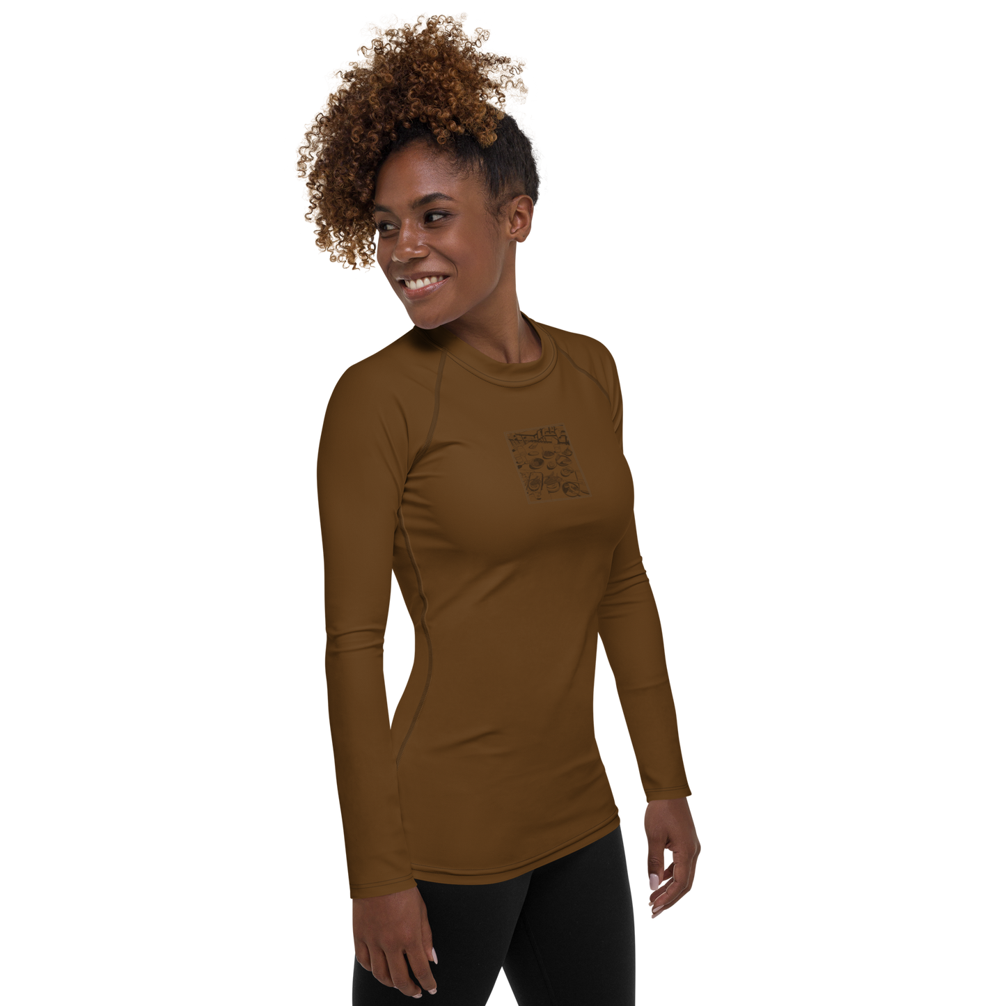 Women's Rashie - Dinner Brown