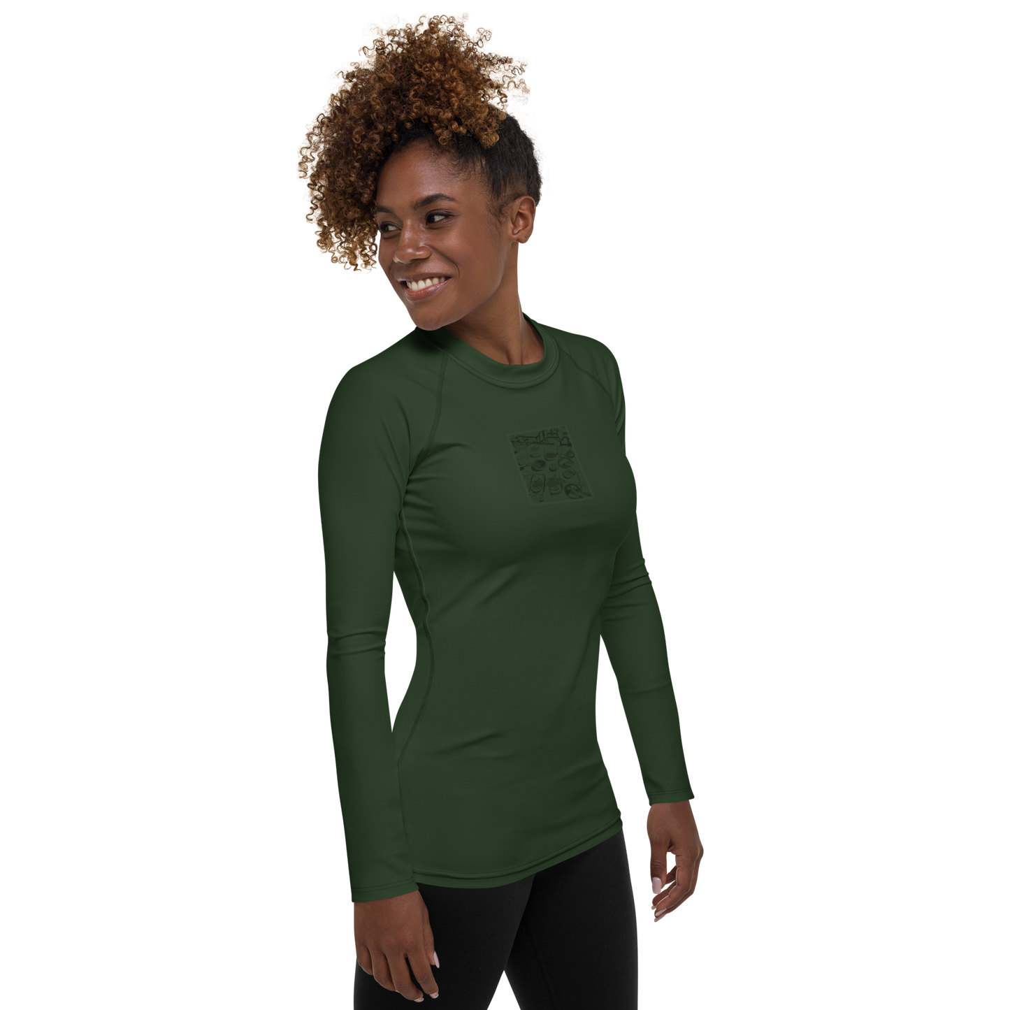 Women's Rashie - Dinner Dark Green