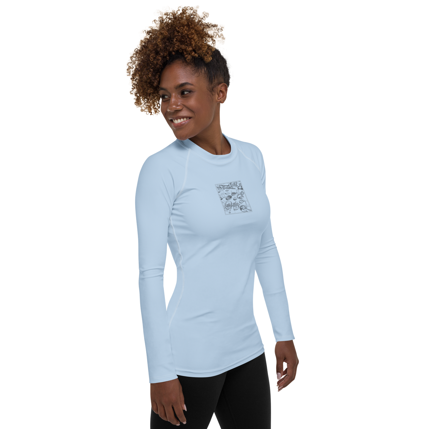 Women's Rashie - Dinner Light Blue