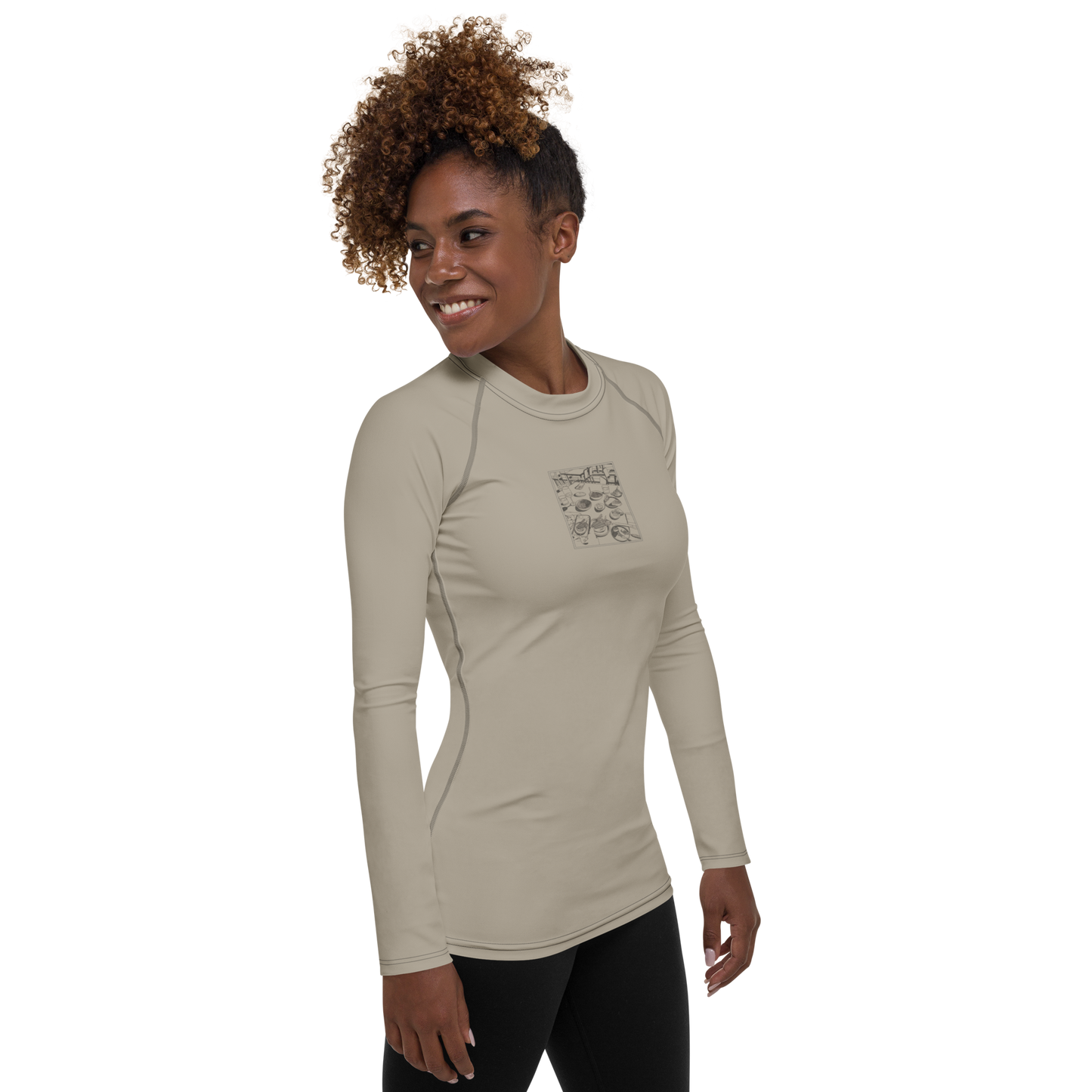 Women's Rashie - Dinner Sand