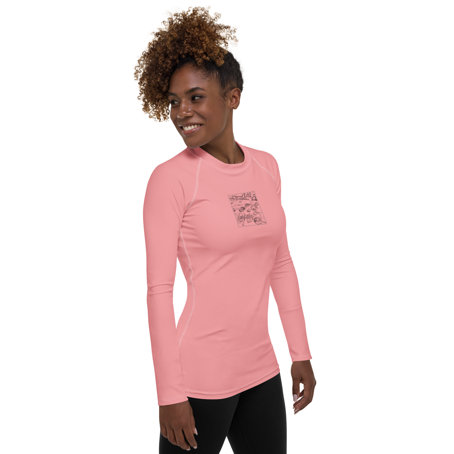Women's Rashie - Dinner Pinkish