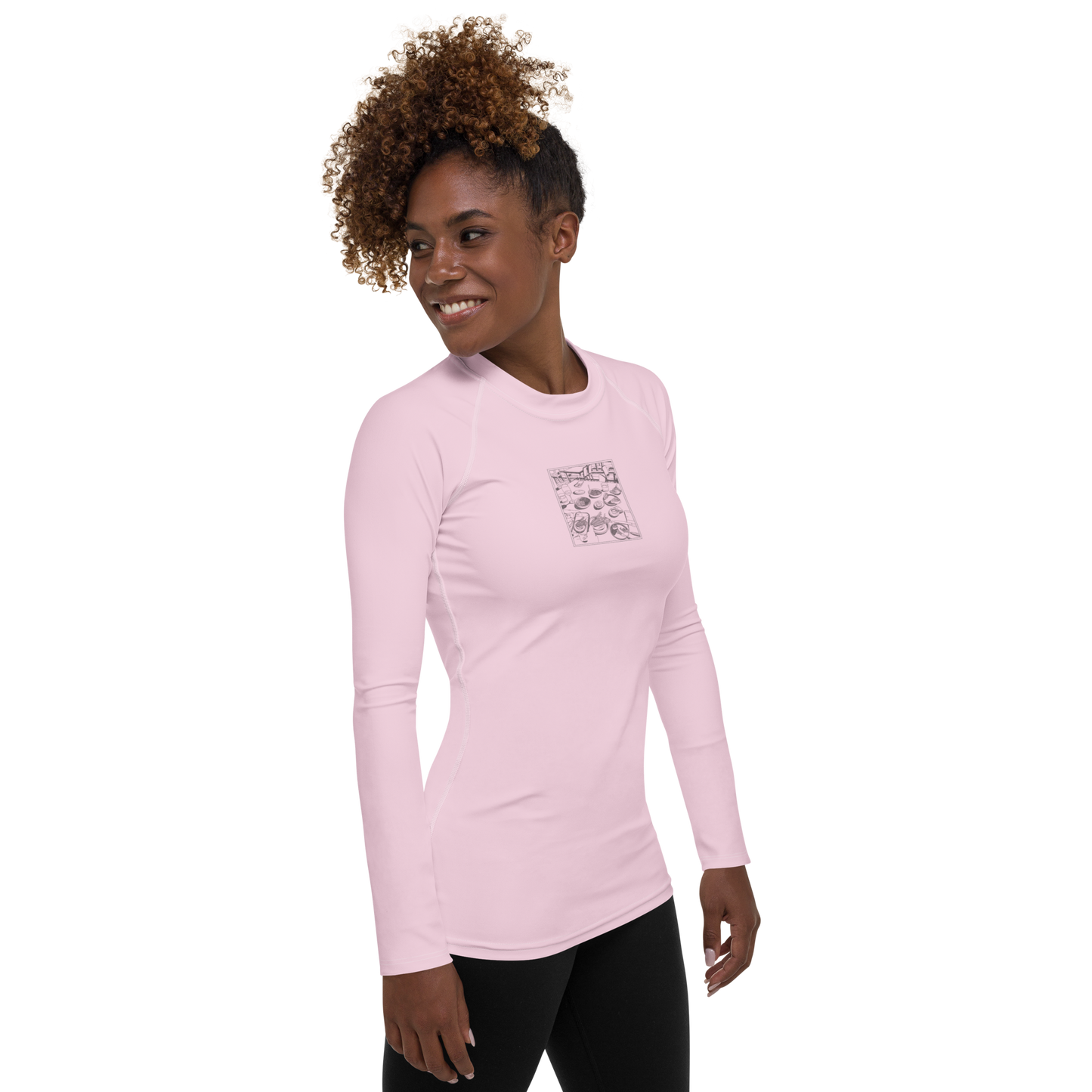 Women's Rashie - Dinner Light Pink