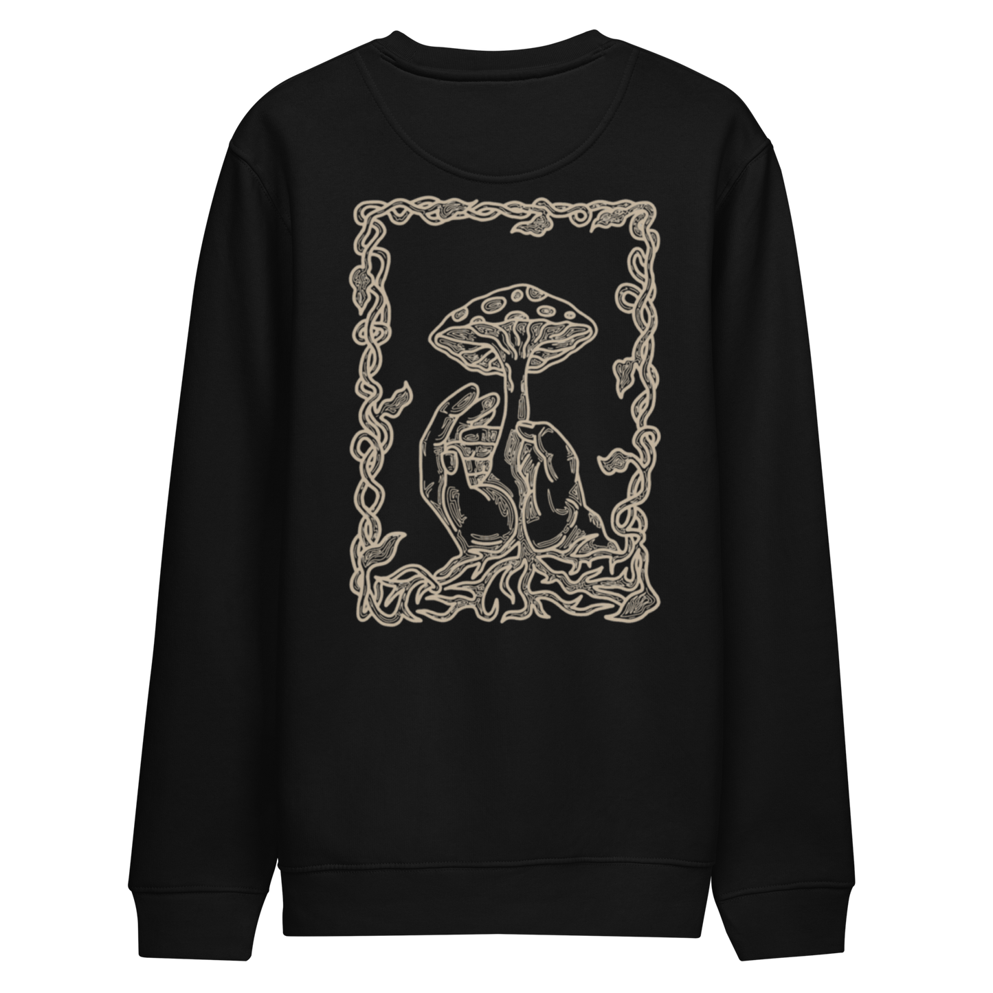 Karleth Mushroom Unisex Sweatshirt - Black