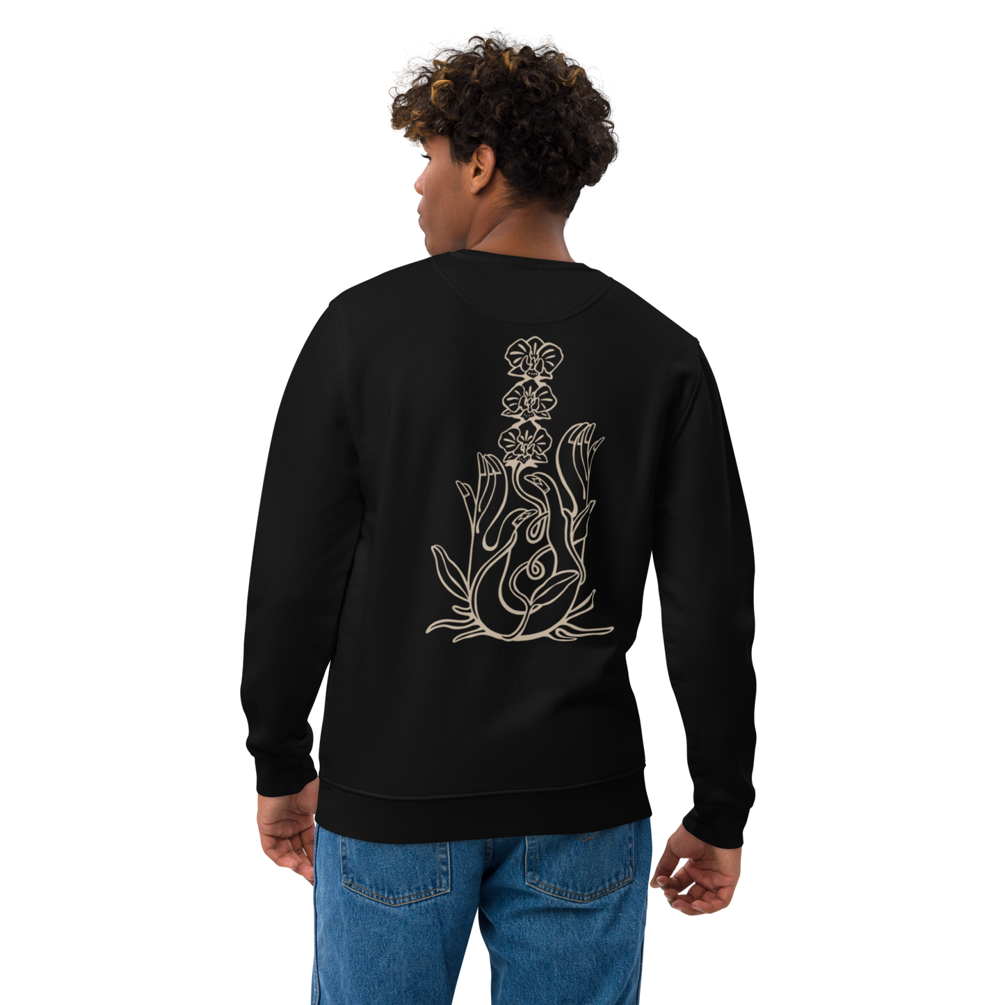 Karleth Orchid Unisex Sweatshirt - Black