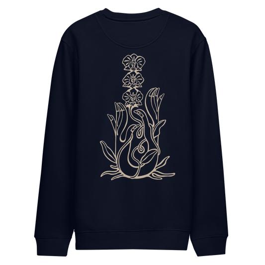 Karleth Orchid Unisex Sweatshirt - Navy blue