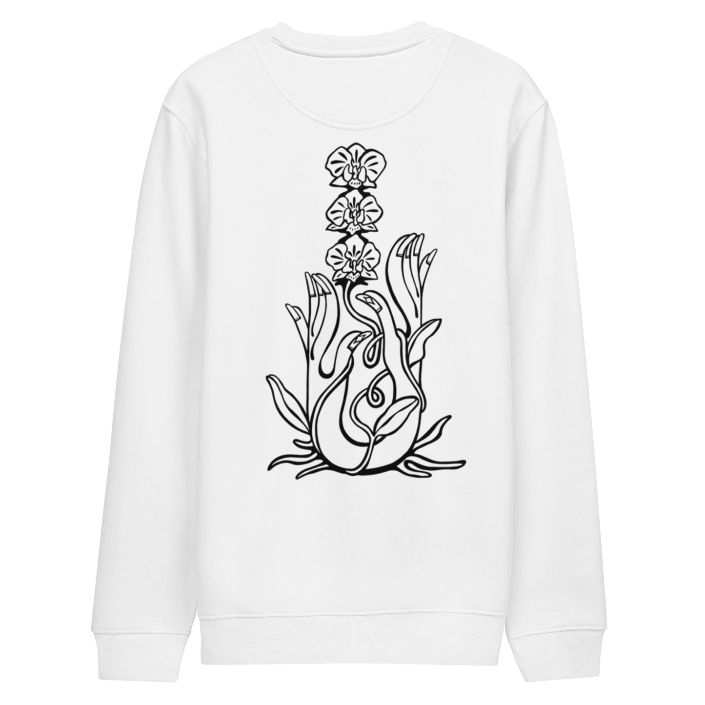 Karleth Orchid Unisex Sweatshirt - White/Black