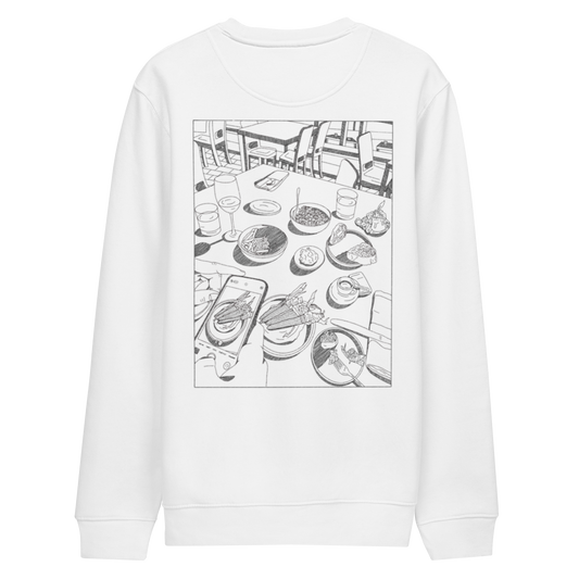 Karleth Dinner Unisex Sweatshirt - White