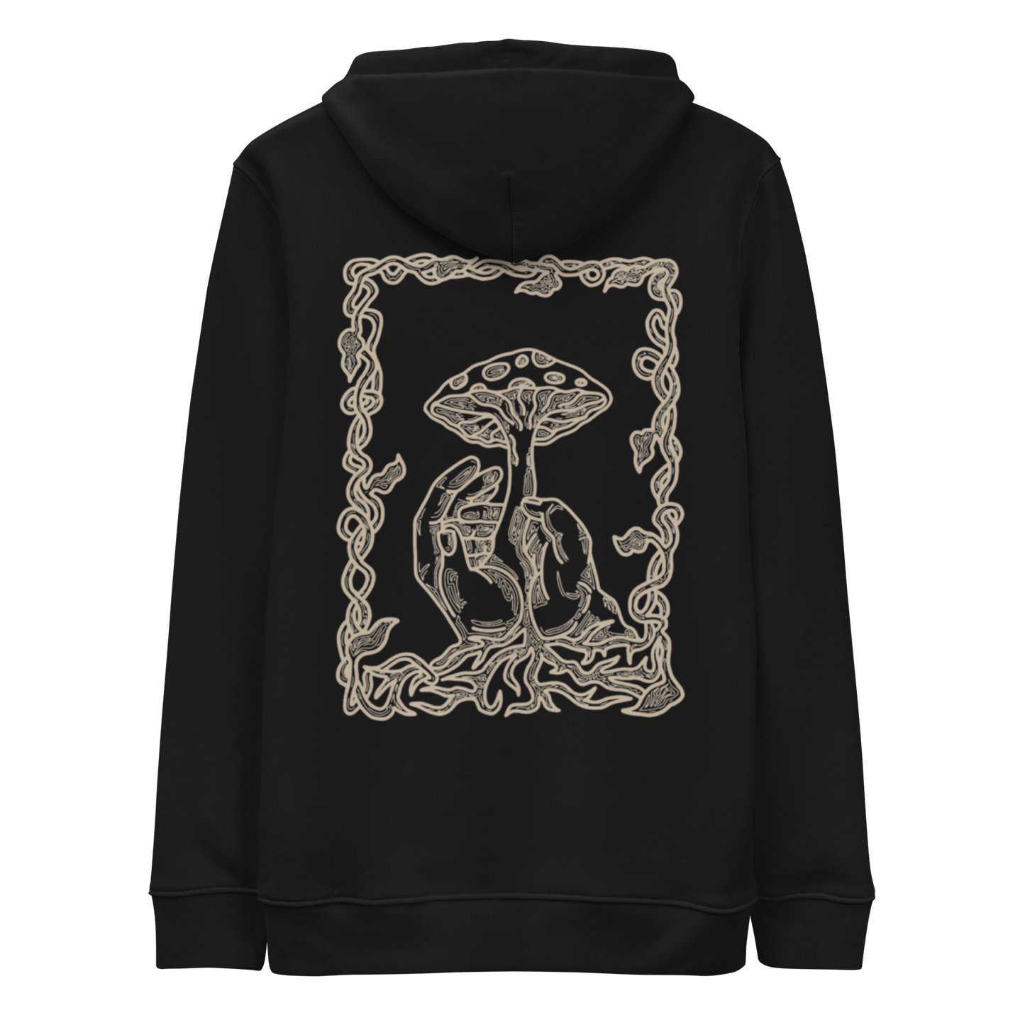 Karleth Mushroom Unisex Hoodie - Black