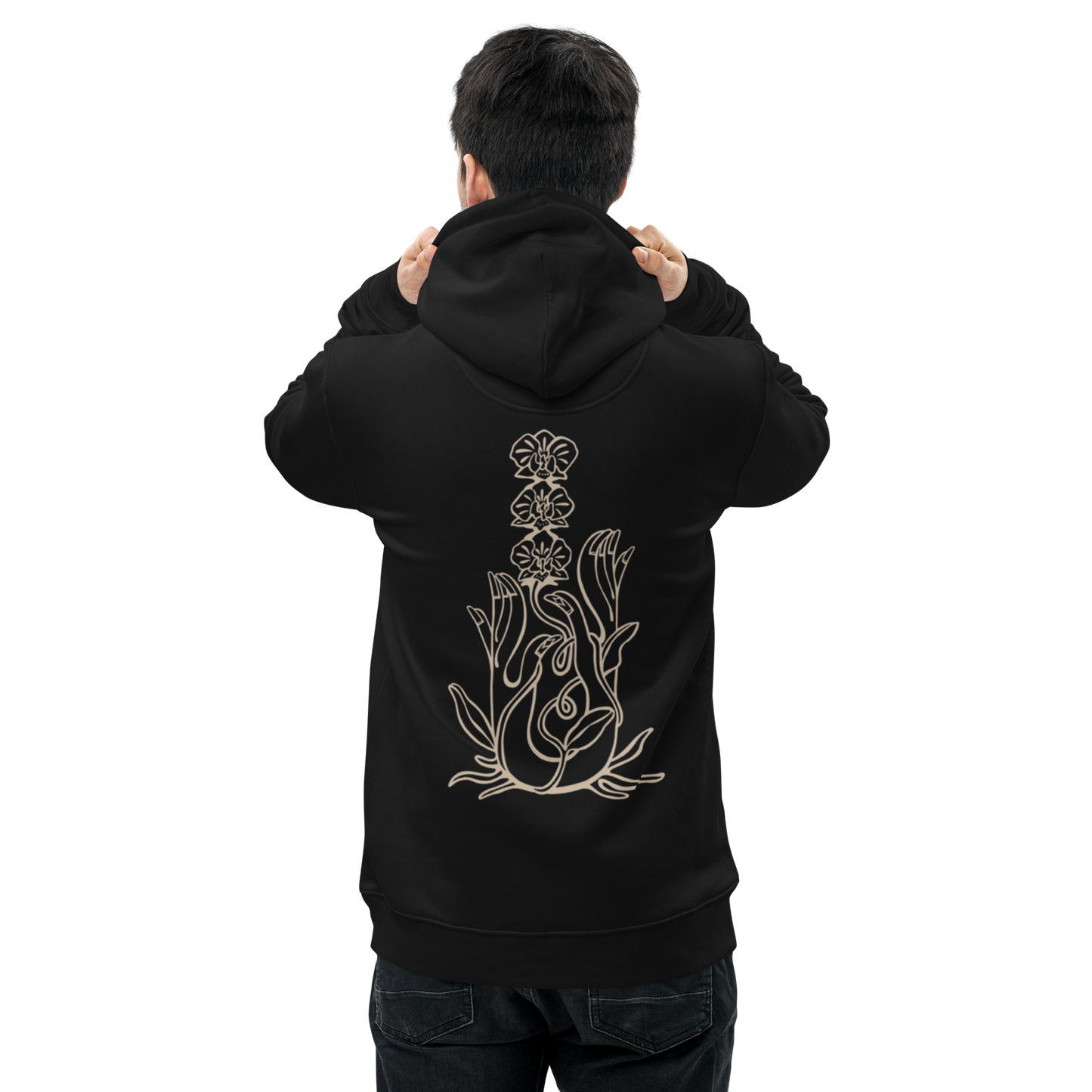 Karleth Orchid Unisex Hoodie - Black