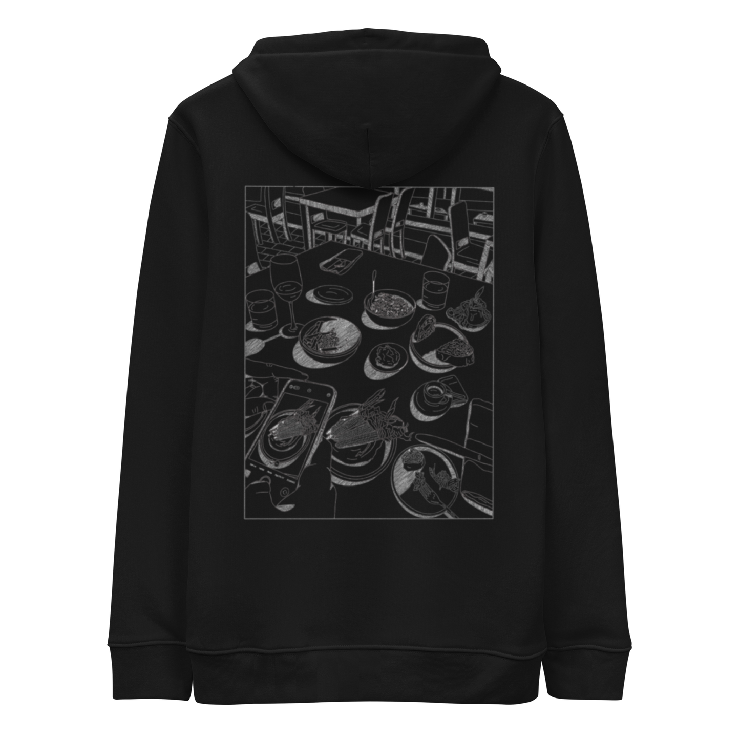 Karleth Dinner Unisex Hoodie - Black