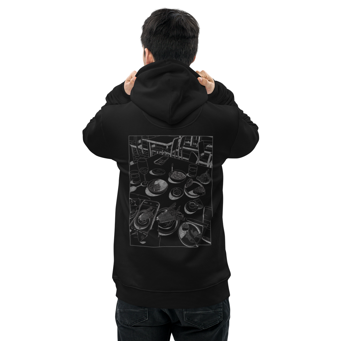 Karleth Dinner Unisex Hoodie - Black