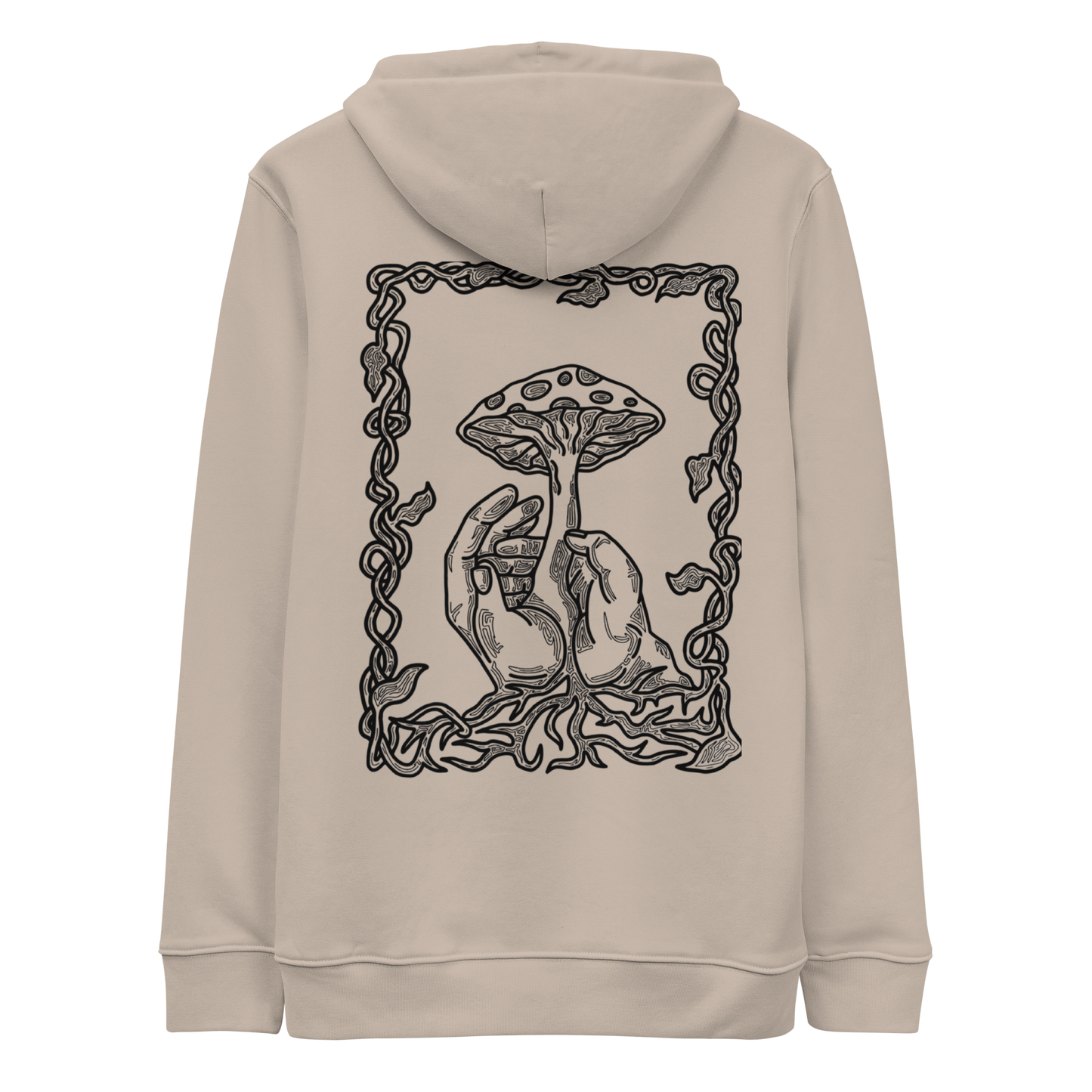 Karleth Mushroom Unisex Hoodie - Sand