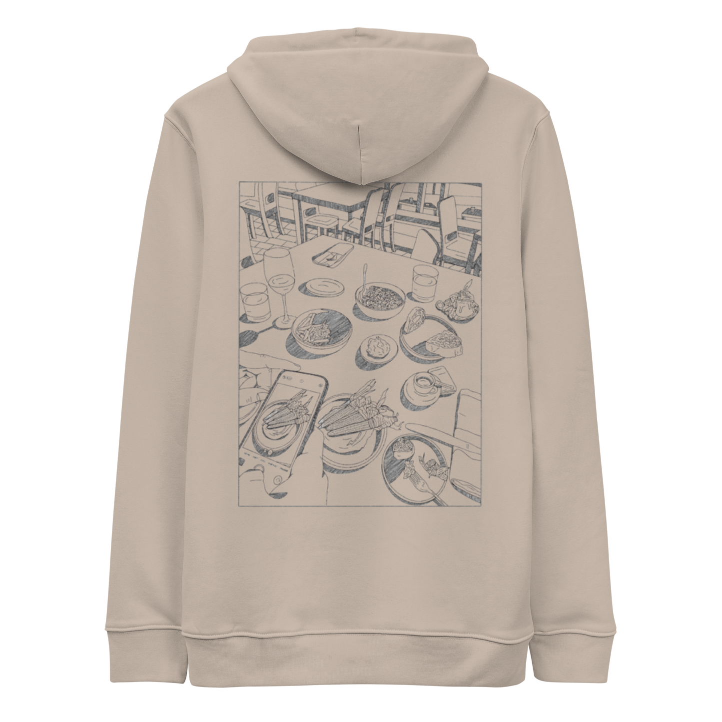 Karleth Dinner Unisex Hoodie - Sand