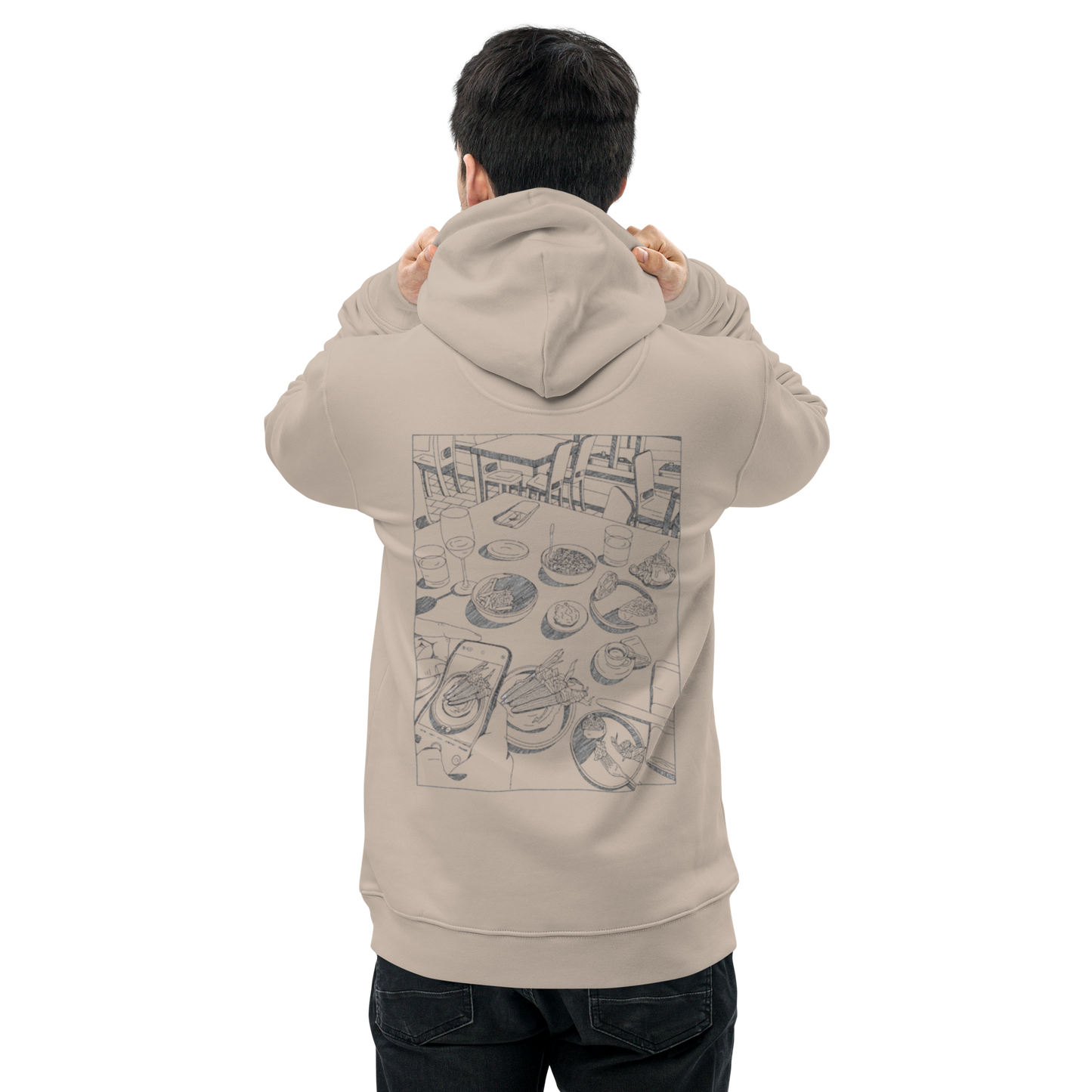 Karleth Dinner Unisex Hoodie - Sand