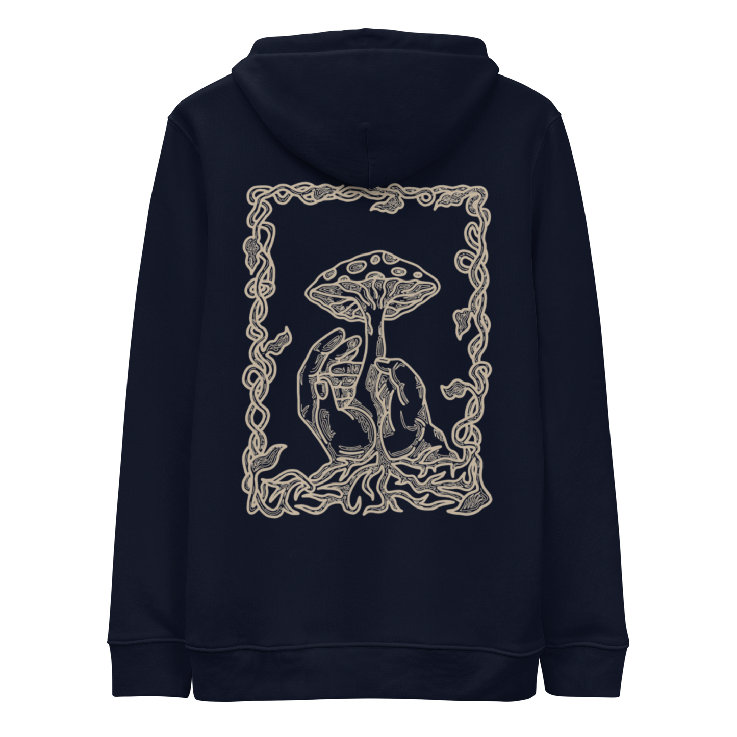 Karleth Mushroom Unisex Hoodie - Navy blue