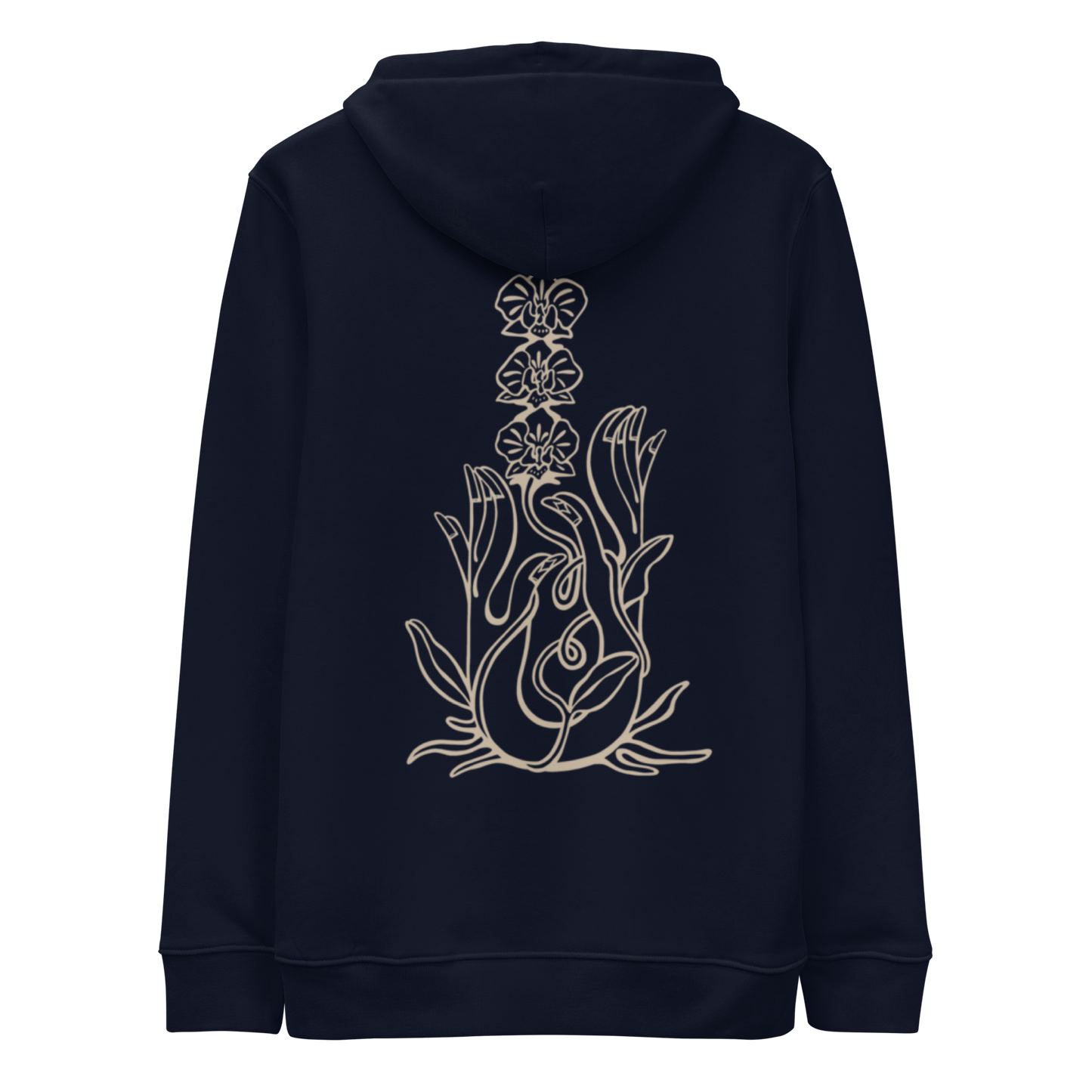 Karleth Orchid Unisex Hoodie - Navy blue