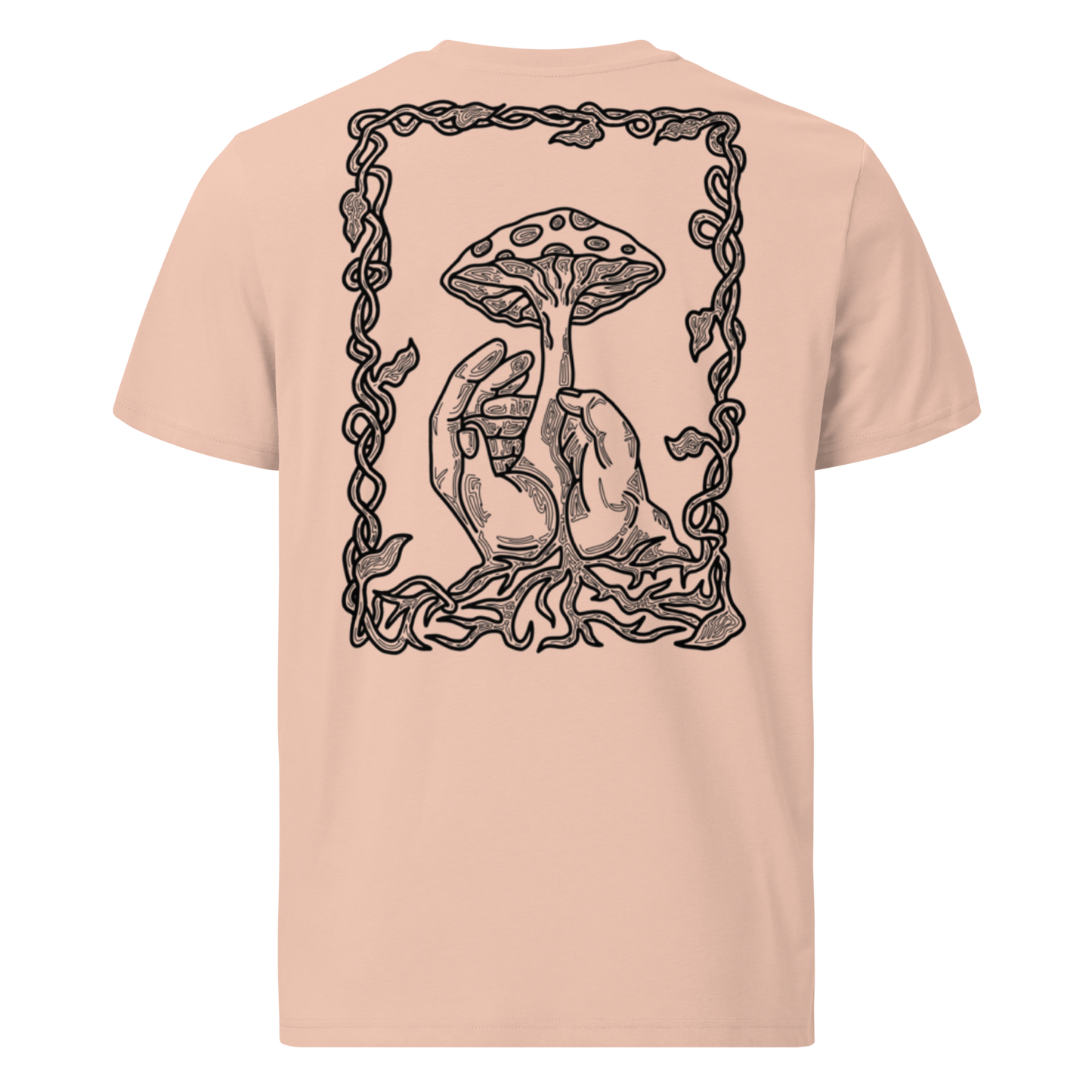 Karleth Mushroom Unisex T-Shirt - Peach