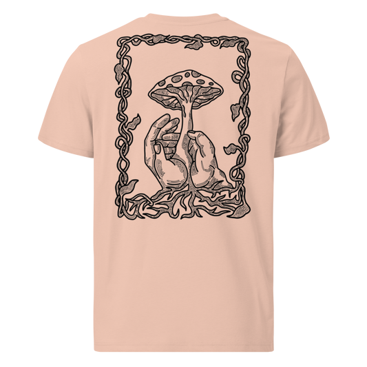 Karleth Mushroom Unisex T-Shirt - Peach