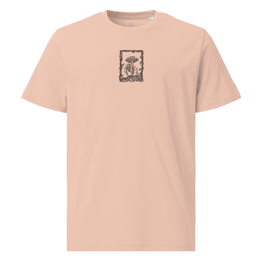Karleth Mushroom Unisex T-Shirt - Peach front print
