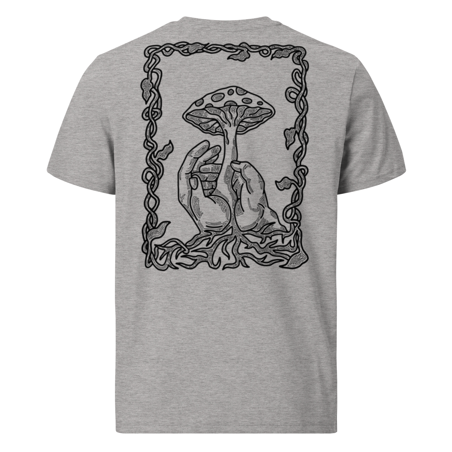 Karleth Mushroom Unisex T-Shirt - Grey
