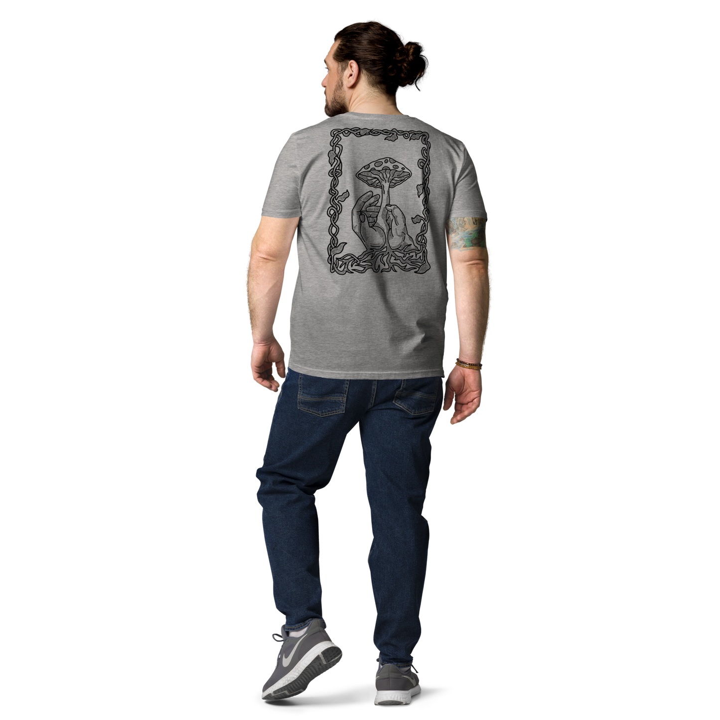 Karleth Mushroom Unisex T-Shirt - Grey