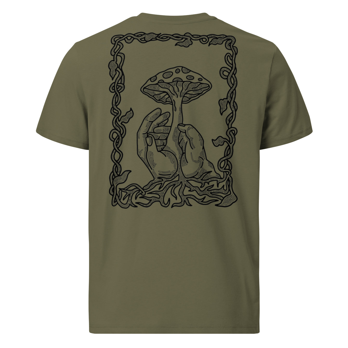 Karleth Mushroom Unisex T-Shirt - Khaki