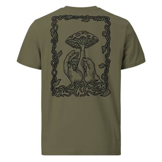 Karleth Mushroom Unisex T-Shirt - Khaki
