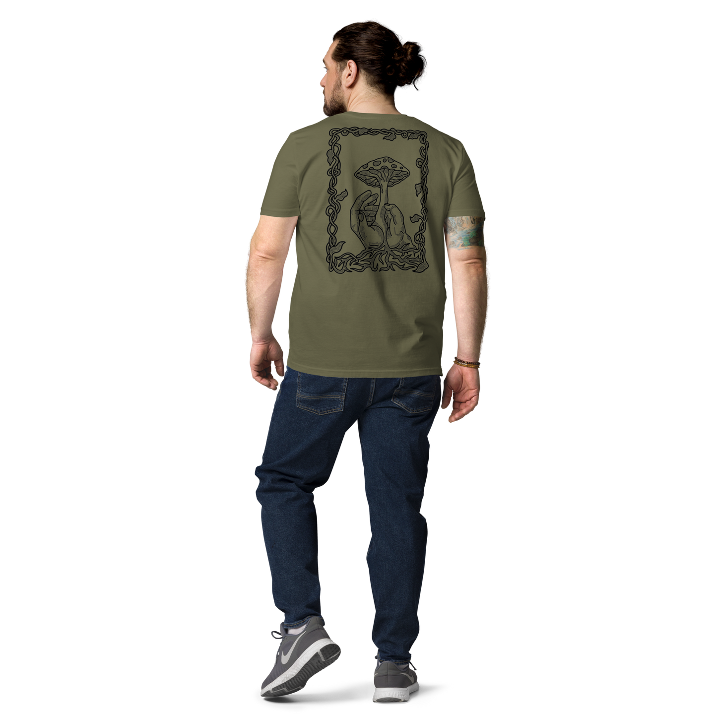 Karleth Mushroom Unisex T-Shirt - Khaki