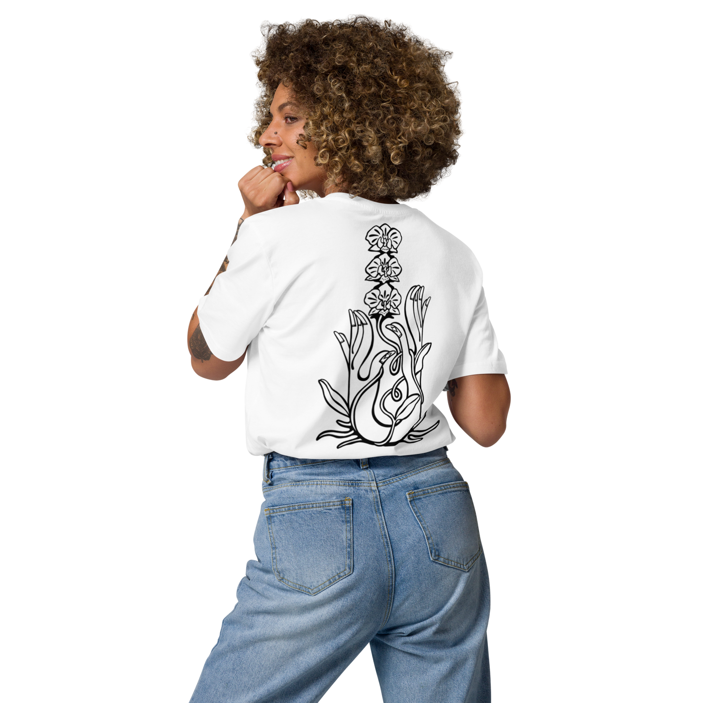 Karleth Orchid Unisex T-Shirt - White