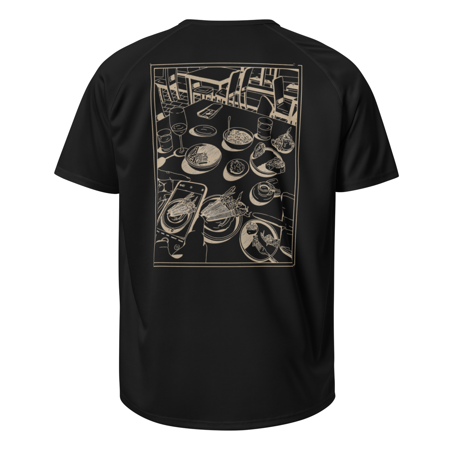 Sports t-shirt Unisex - Dinner Black