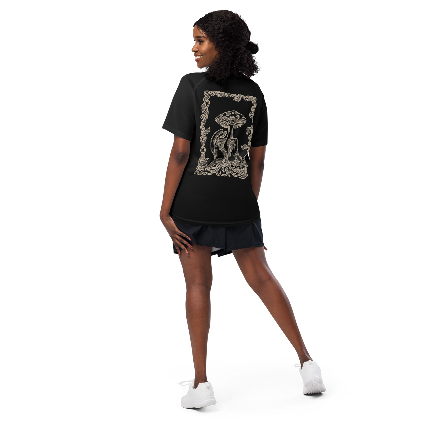 Sports t-shirt Unisex - Mushroom Black