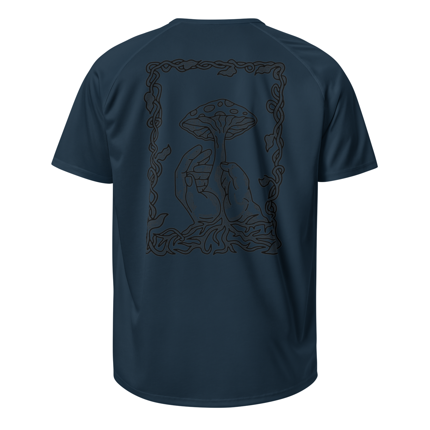 Sports t-shirt Unisex - Mushroom Navy/Black