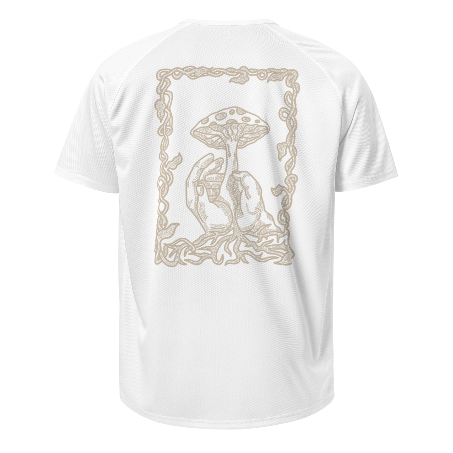 Sports t-shirt Unisex - Mushroom White