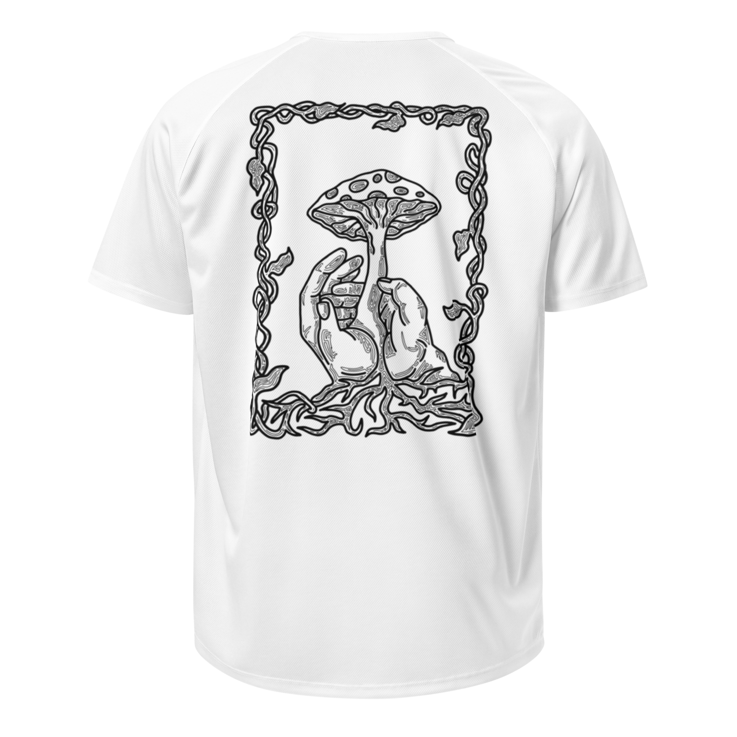 Sports t-shirt Unisex - Mushroom White/Black